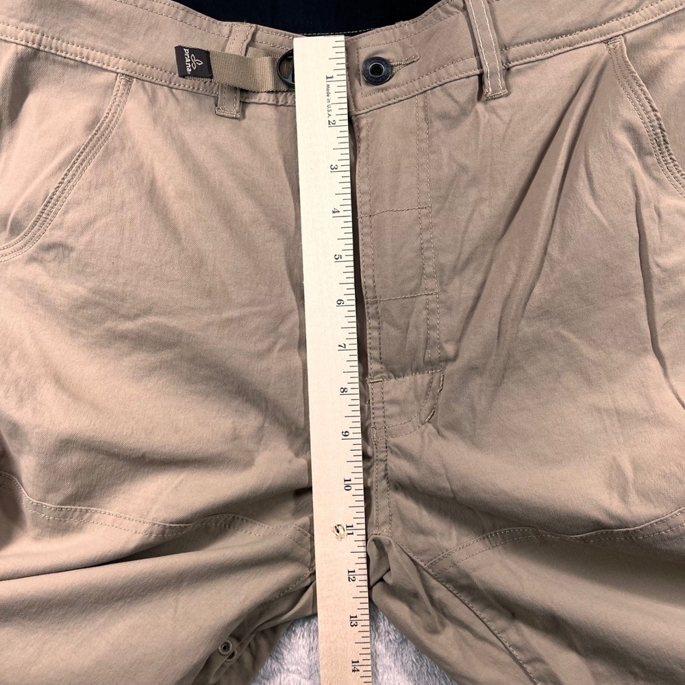 Prana Breathe Zion Cargo Pants Mens Large Lrg x 32L Tan Khaki Hiking Outdoor - Picture 4 of 11